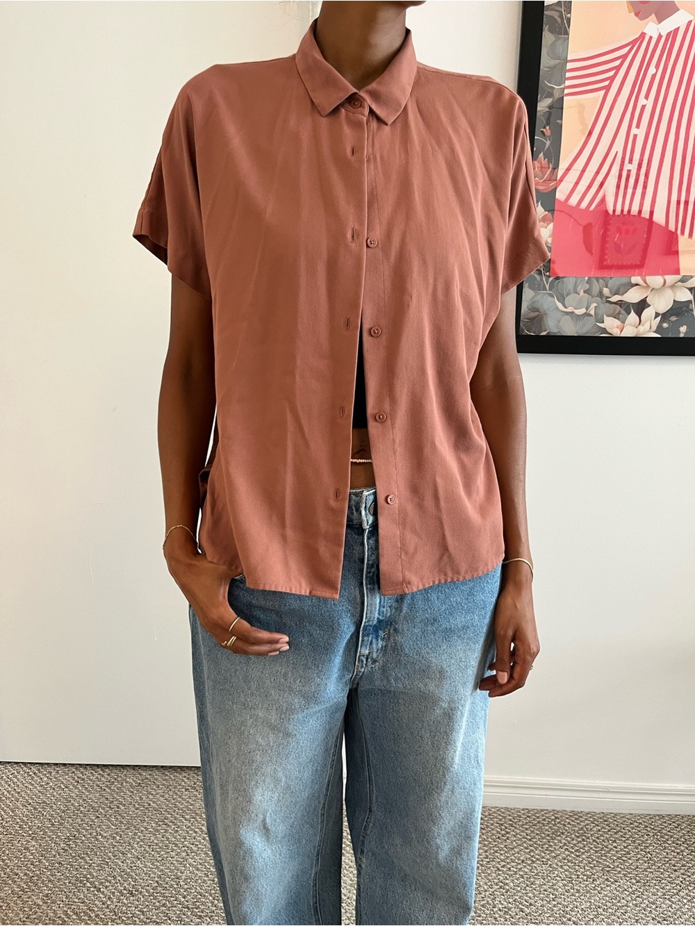 Uniqlo Women's Blouse in Brown